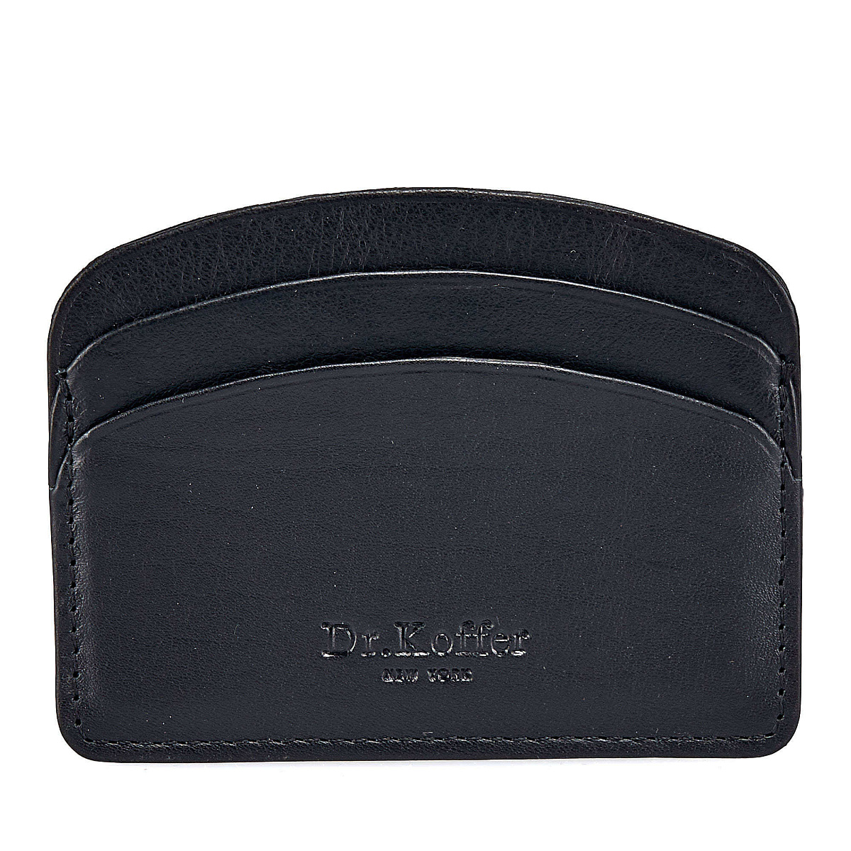 Кредитница Dr.Koffer из натуральной кожи черная