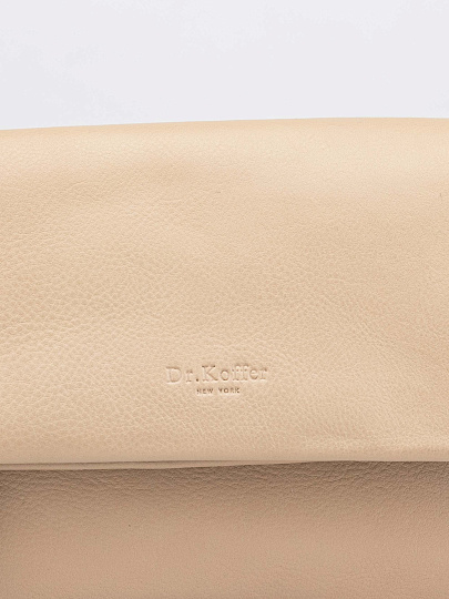 Женская сумка Dr.Koffer из натуральной кожи бежевая