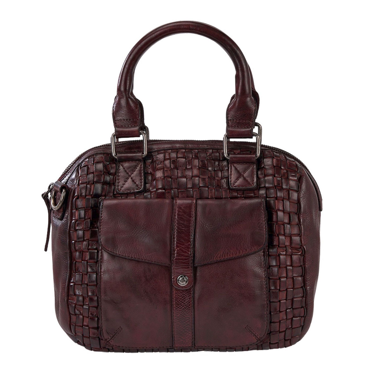 Сумка через плечо Dr.Koffer из натуральной кожи красная