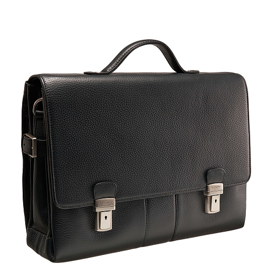 Портфель Dr.Koffer из натуральной кожи черный
