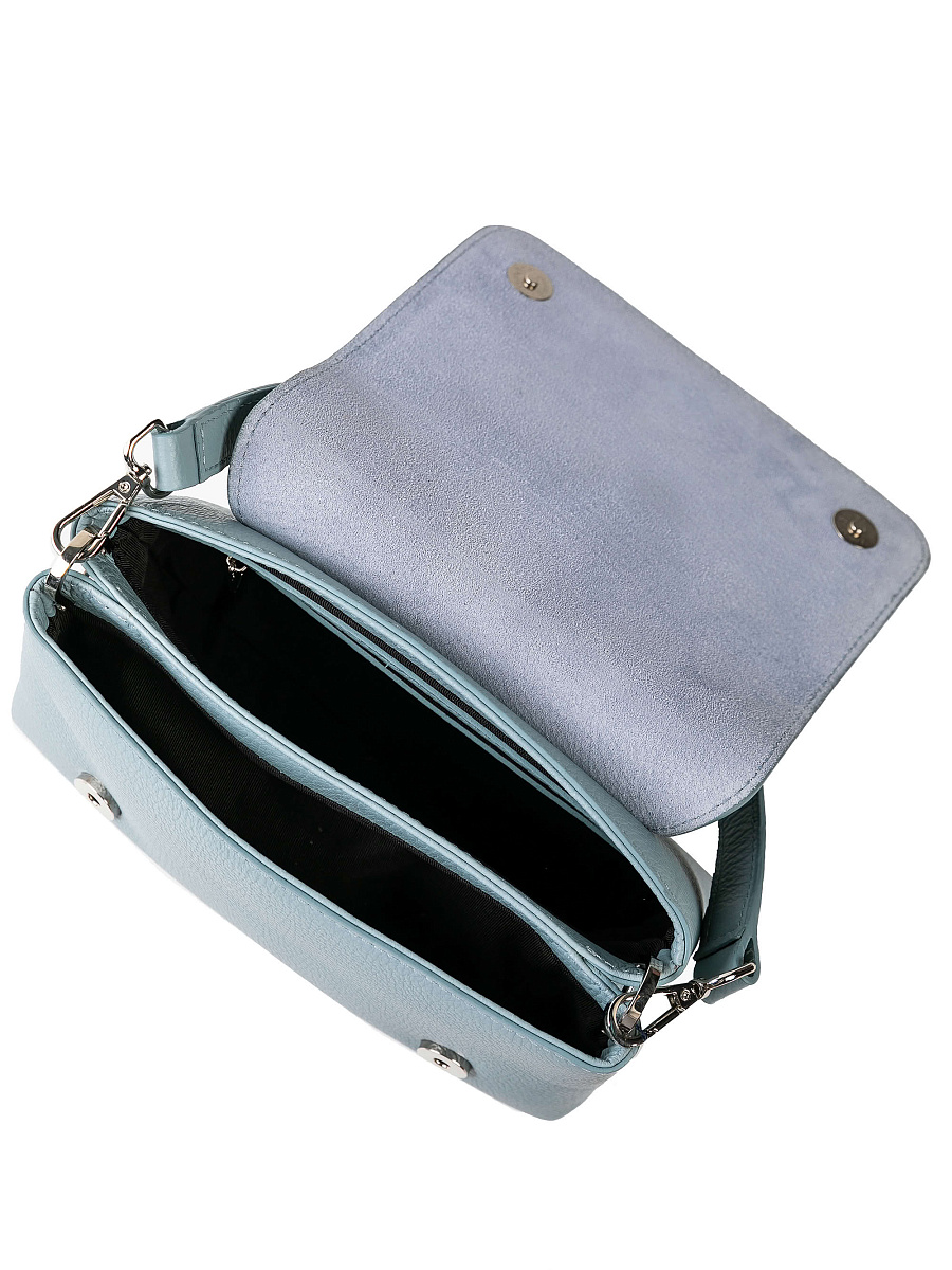 Женская сумка Dr. Koffer из натуральной кожи голубая