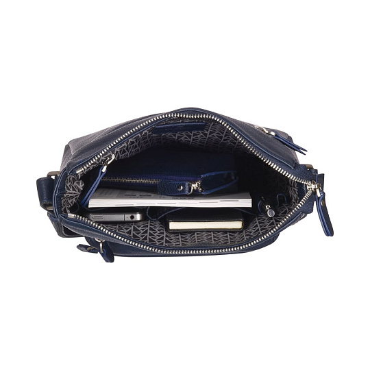 Сумка через плечо Dr.Koffer из натуральной кожи синяя