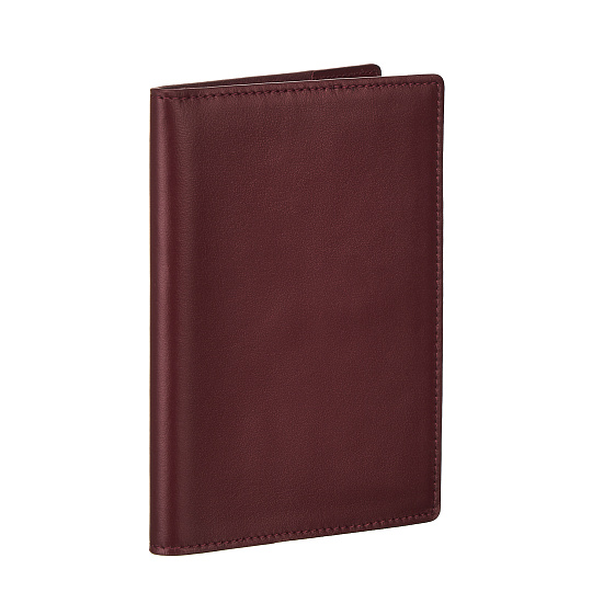 Обложка для паспорта Dr.Koffer из натуральной кожи бордо