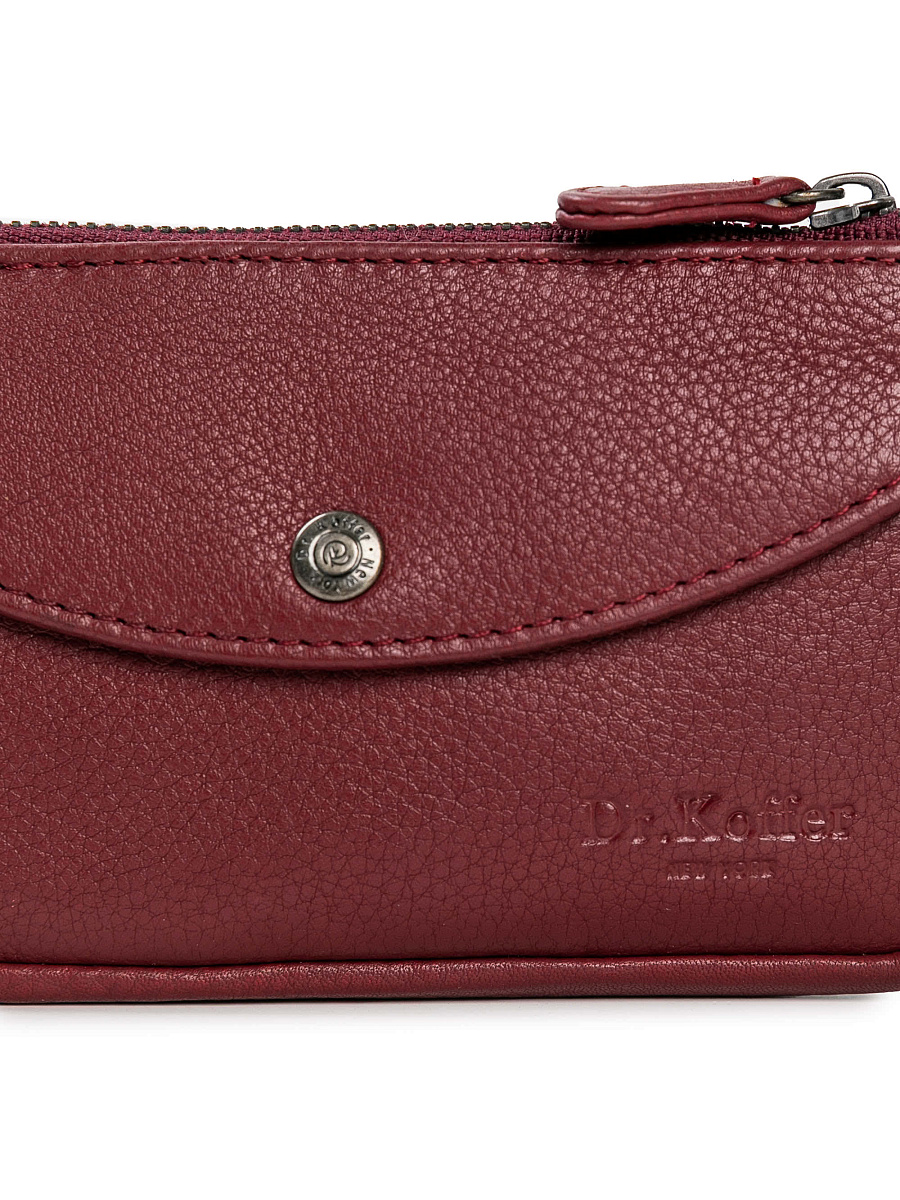Портмоне Dr.Koffer из натуральной кожи бордовое