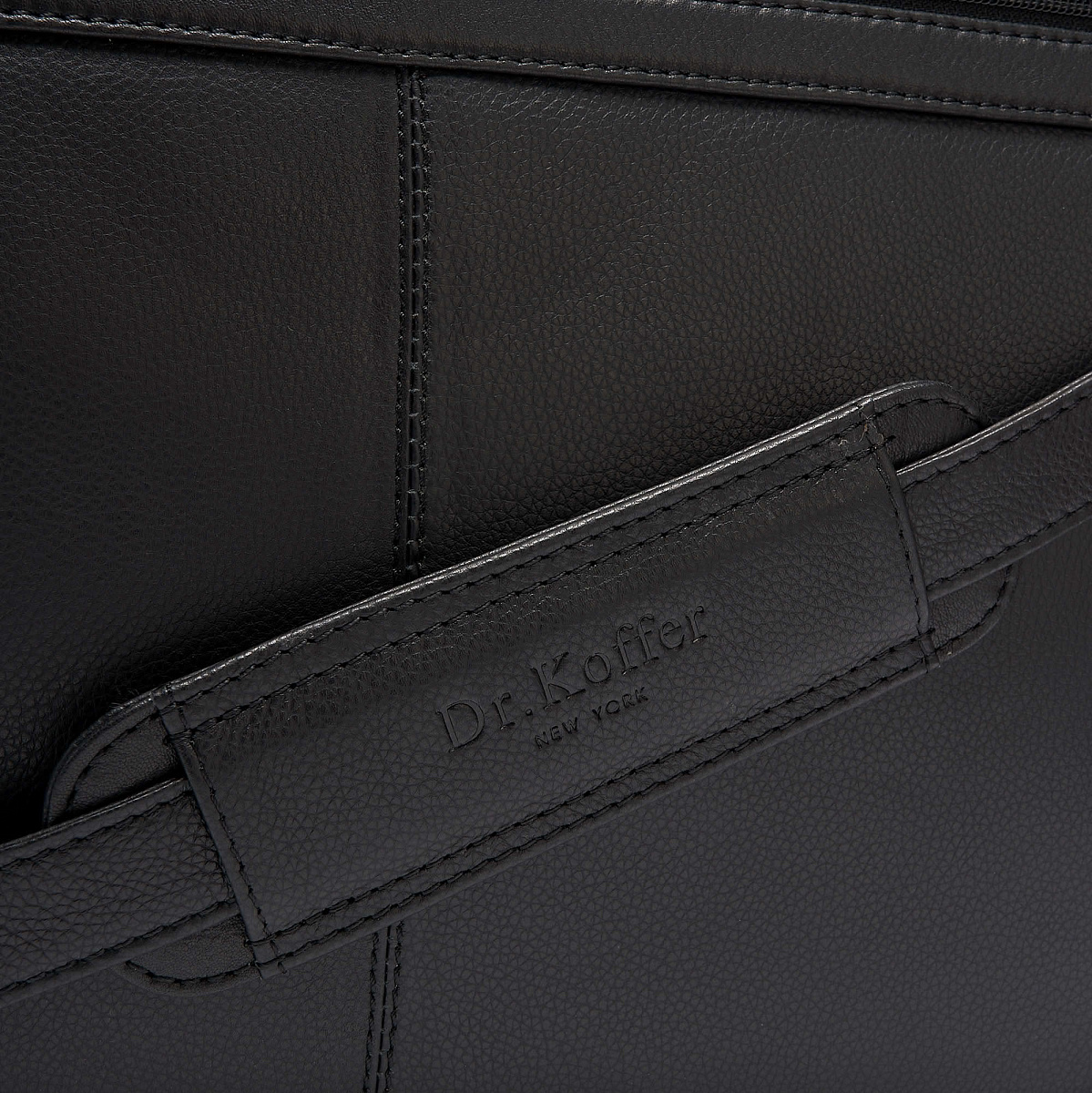 Портфель Dr.Koffer из натуральной кожи черный