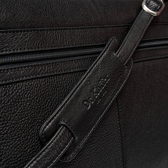 Портфель Dr.Koffer из натуральной кожи черный