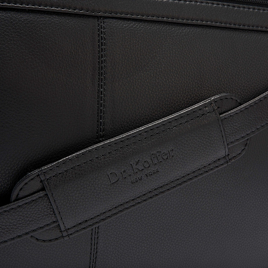 Портфель Dr.Koffer из натуральной кожи черный