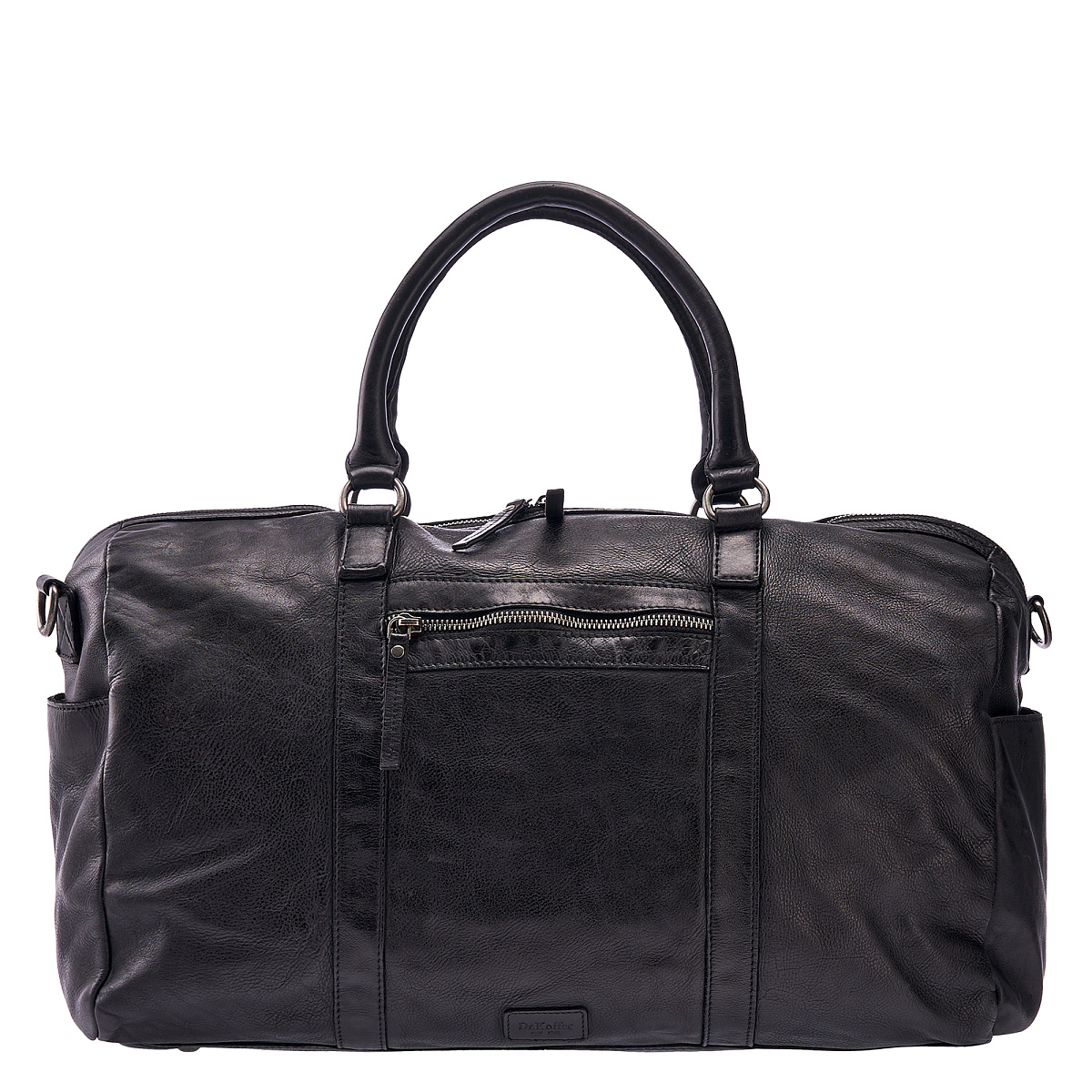 Сумка дорожная Dr.Koffer из натуральной кожи черная