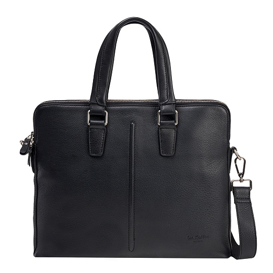 Деловая сумка Dr.Koffer из натуральной кожи черная