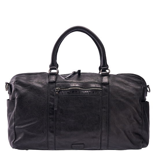 Сумка дорожная Dr.Koffer из натуральной кожи черная