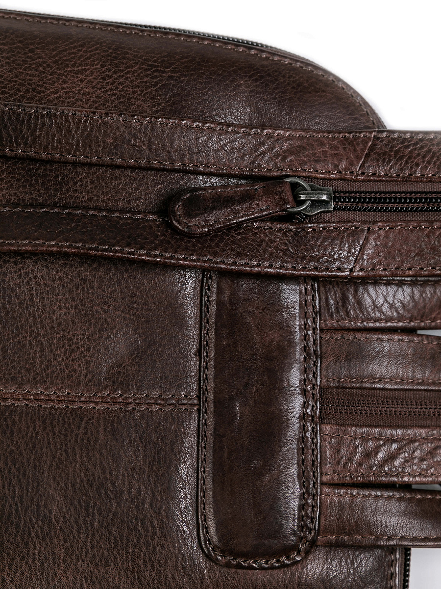 Рюкзак Dr.Koffer из натуральной кожи темно-коричневый