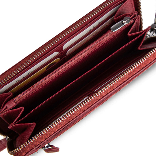 Портмоне Dr.Koffer из натуральной кожи бордовый