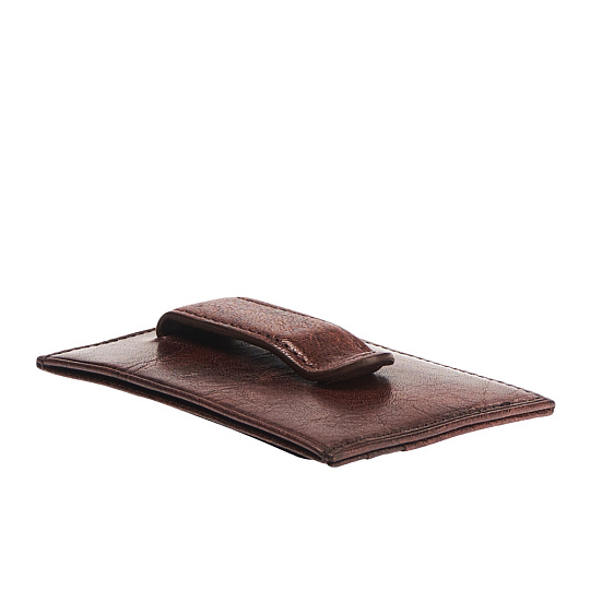 Визитница Dr.Koffer из натуральной кожи темно-коричневая