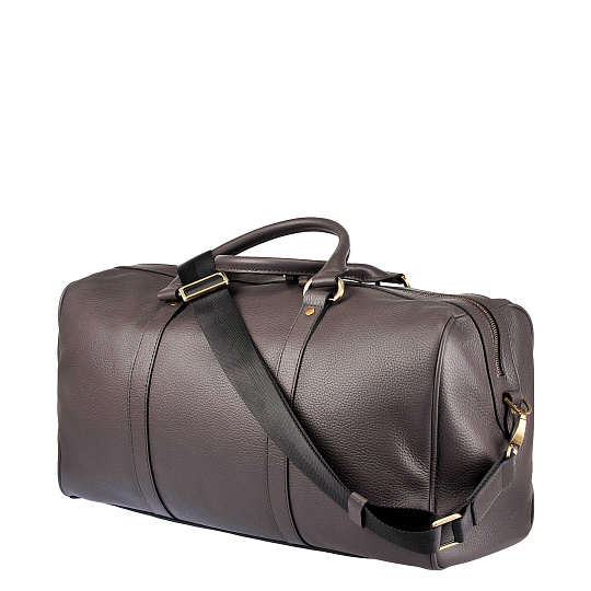 Дорожная сумка Dr.Koffer из натуральной кожи серая