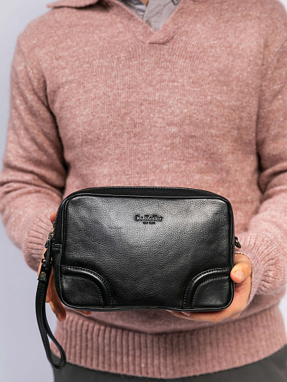 Сумка-визитка Dr. Koffer из натуральной кожи черная