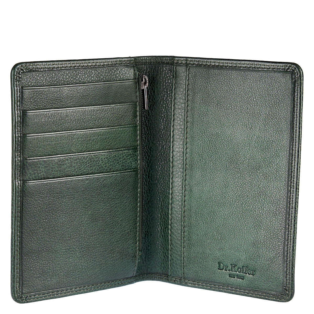 Портмоне Dr.Koffer из натуральной кожи зеленое