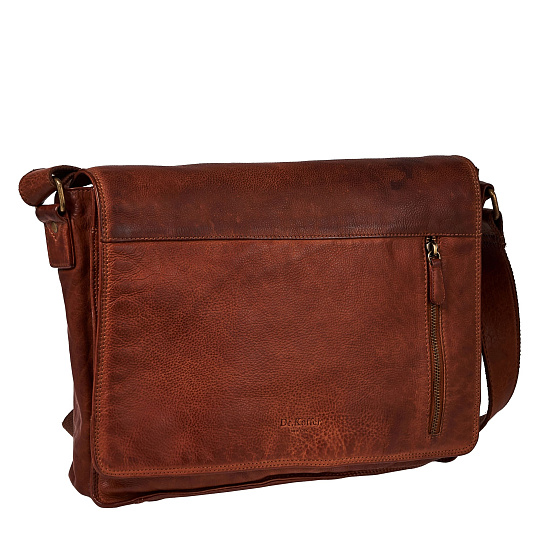 Сумка через плечо Dr.Koffer из натуральной кожи коричневая