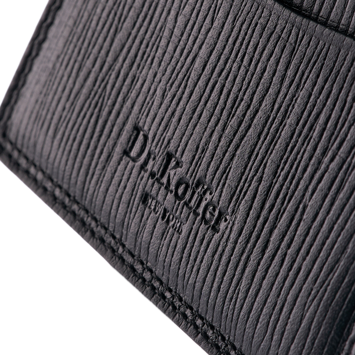 Кредитница Dr.Koffer из натуральной кожи черная