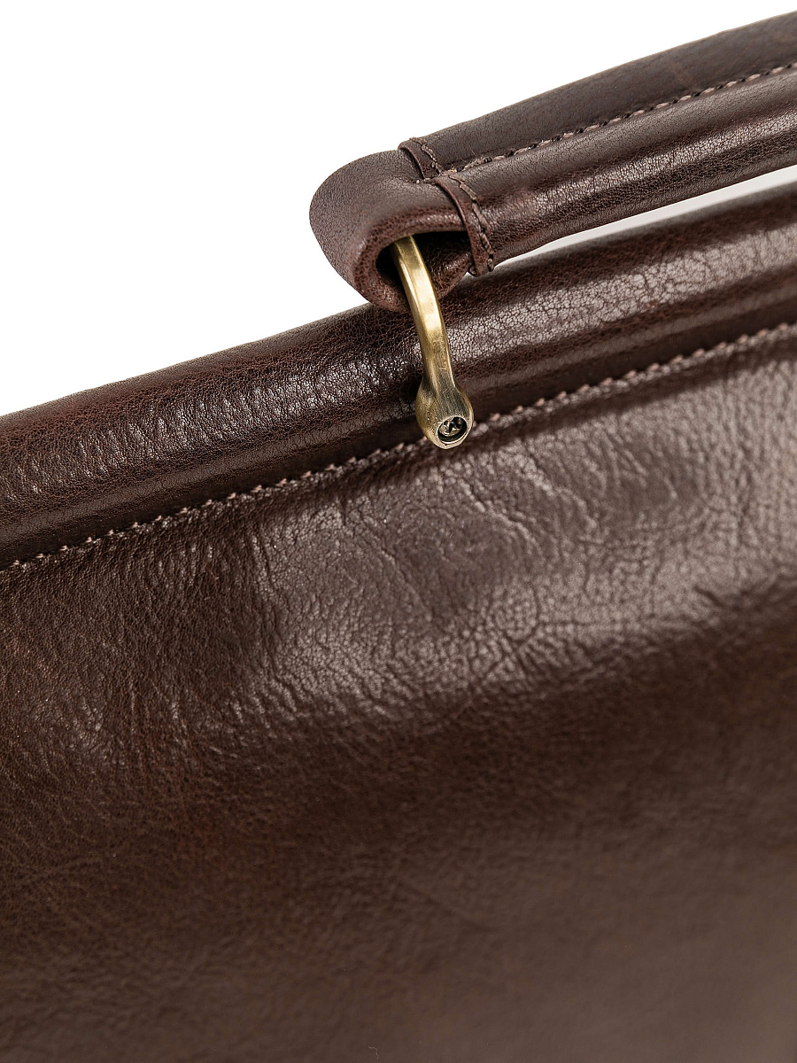 Портфель Dr.Koffer из натуральной кожи темно-коричневый