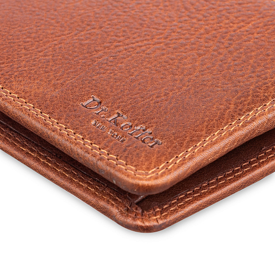 Портмоне Dr.Koffer из натуральной кожи светло-коричневое