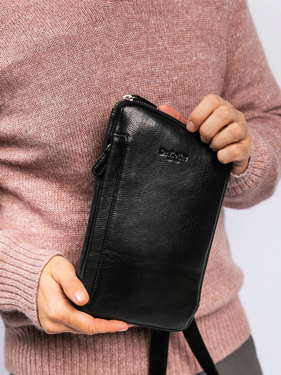 Рюкзак Dr. Koffer из натуральной кожи черный