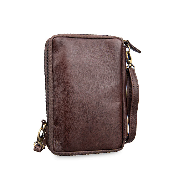 Сумка через плечо Dr.Koffer из натуральной кожи коричневая