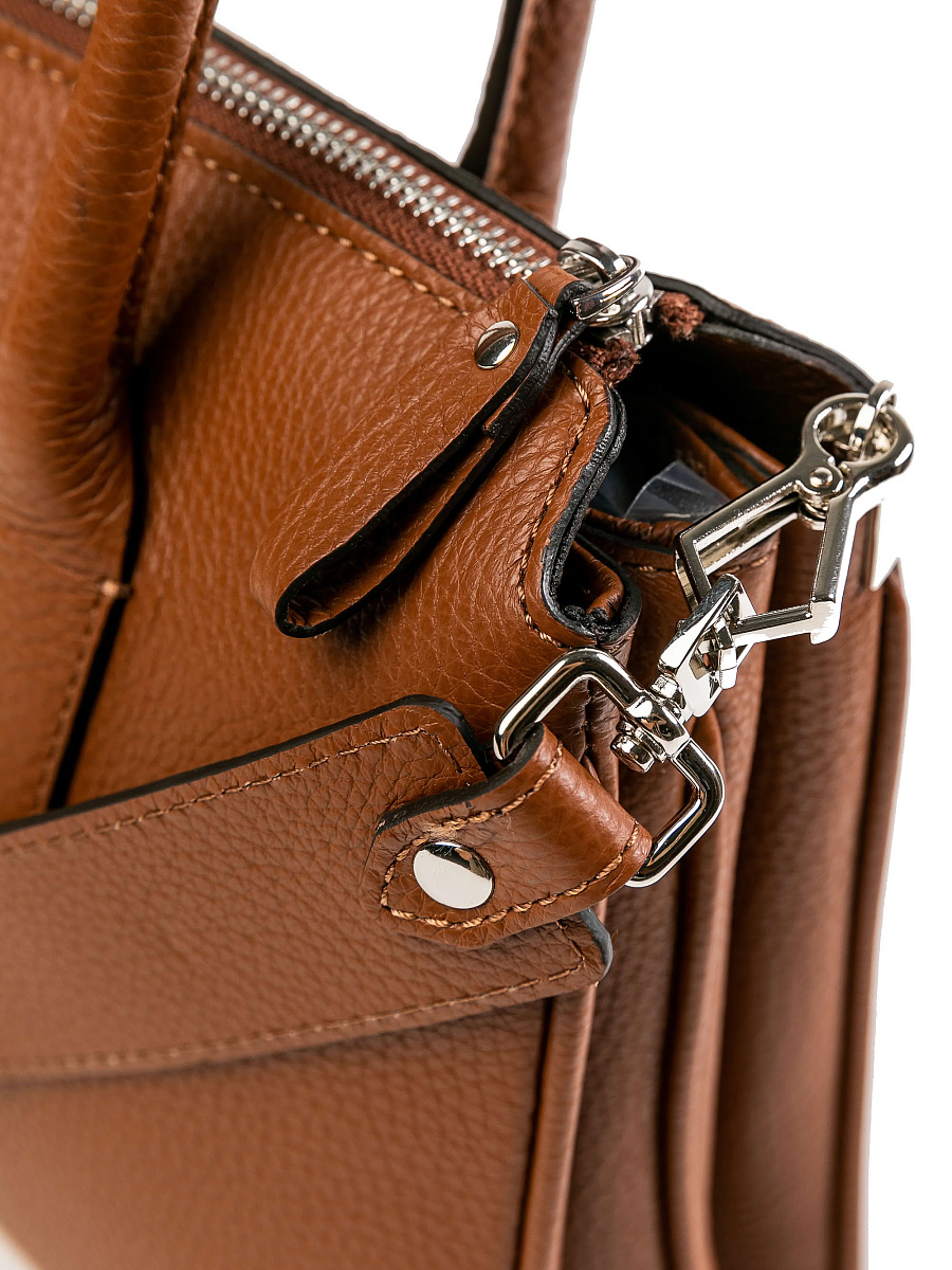 Женская сумка Dr.Koffer из натуральной кожи коричневая