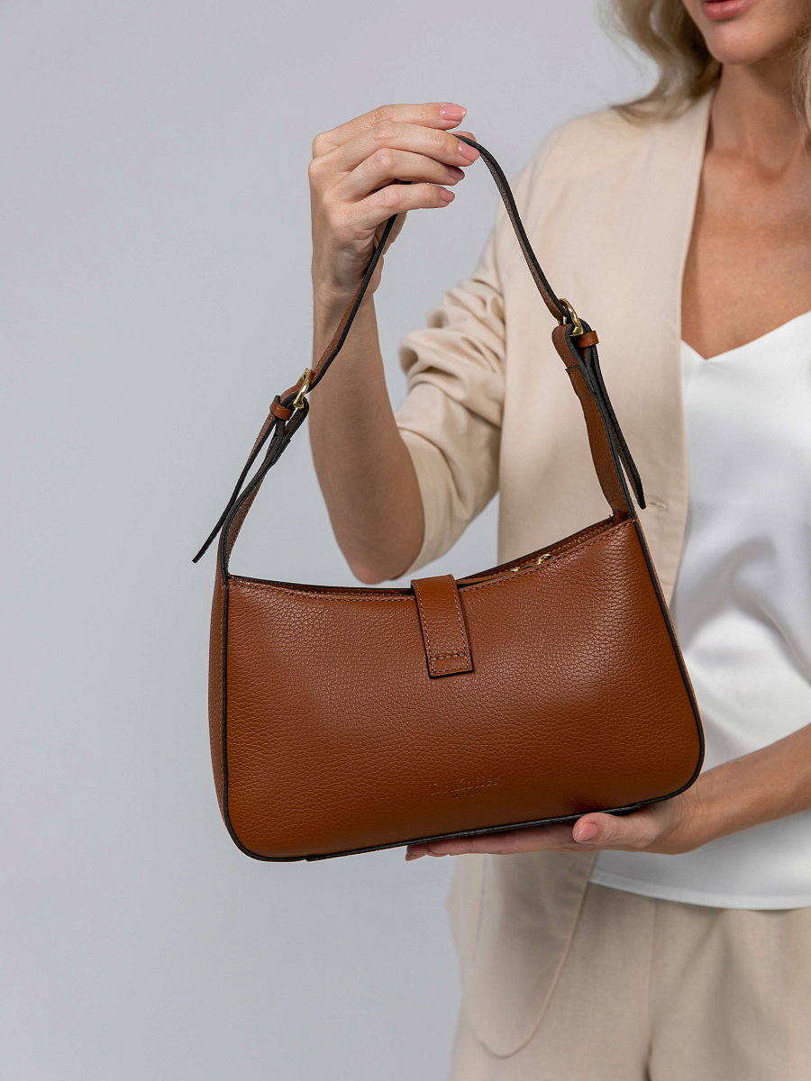 Женская сумка Dr.Koffer из натуральной кожи коричневая