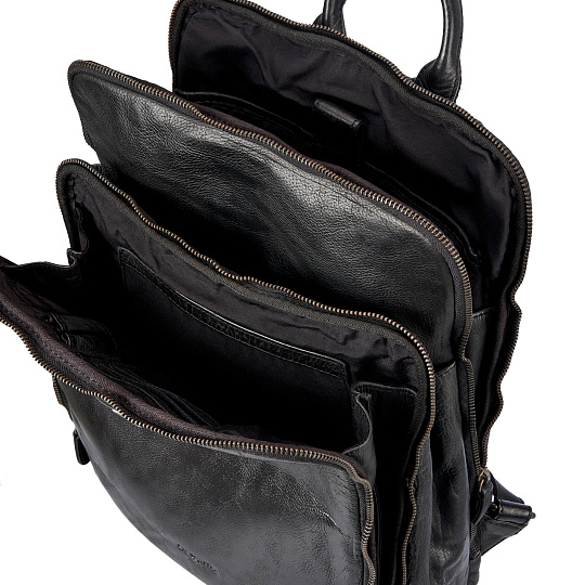 Рюкзак Dr.Koffer из натуральной кожи черный