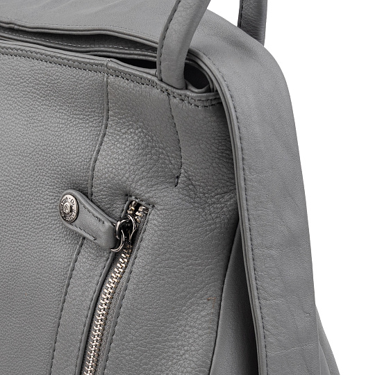 Женская сумка Dr.Koffer из натуральной кожи серая