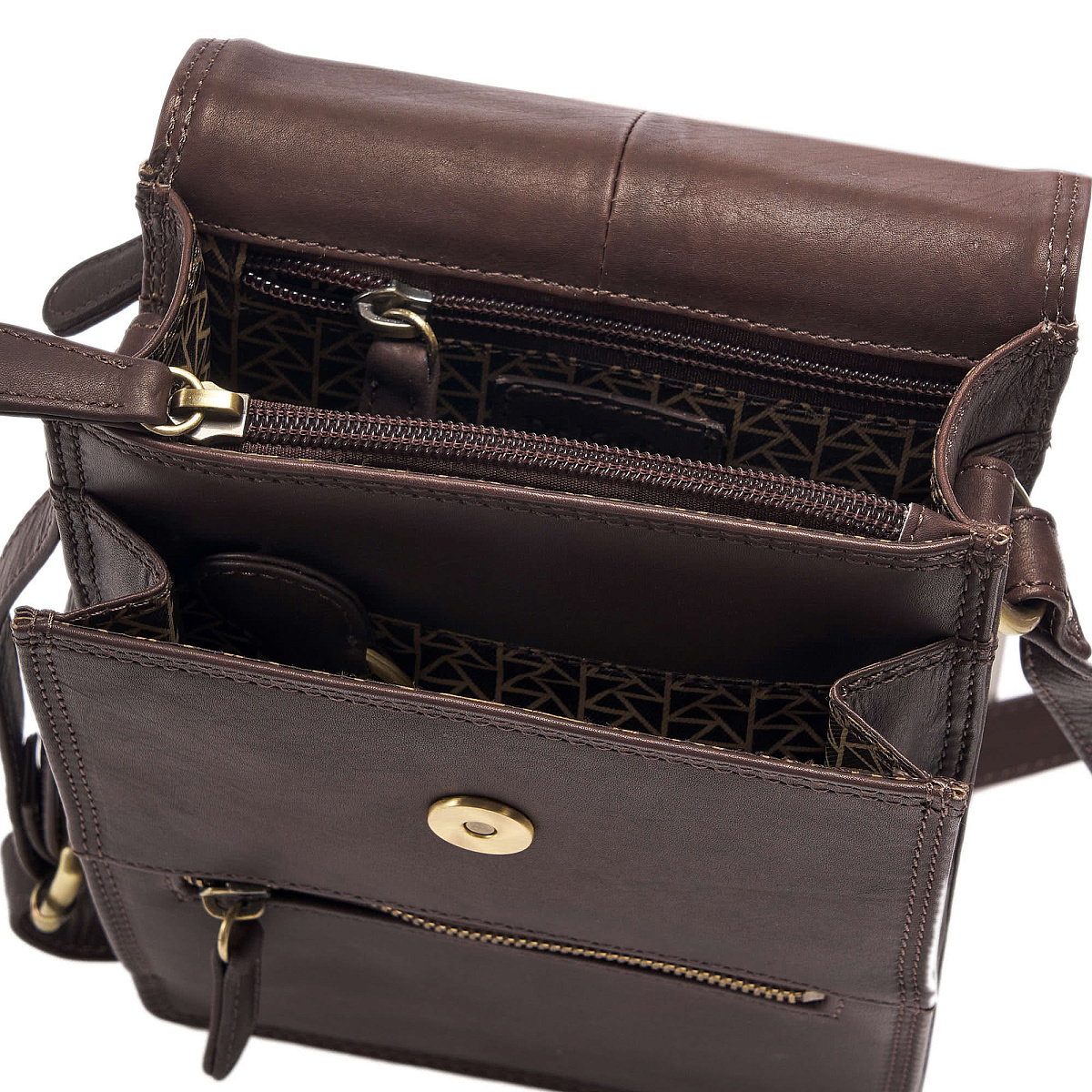 Сумка через плечо Dr.Koffer из натуральной кожи коричневая