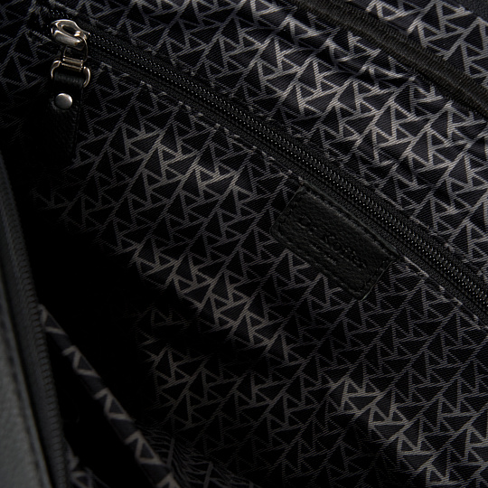 Деловая сумка Dr.Koffer из натуральной кожи черная