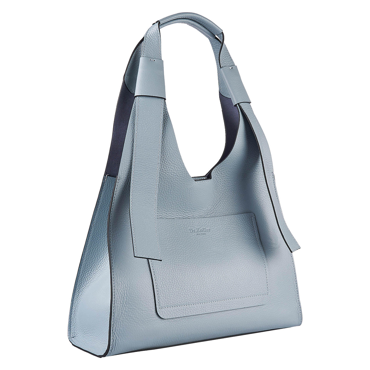 Женская сумка Dr. Koffer из натуральной кожи голубая
