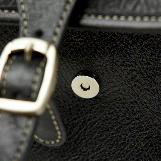 Сумка дорожная Dr.Koffer из натуральной кожи черная