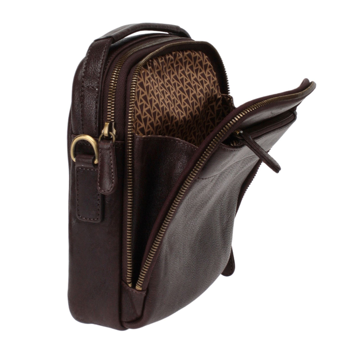 Сумка через плечо Dr.Koffer из натуральной кожи коричневая