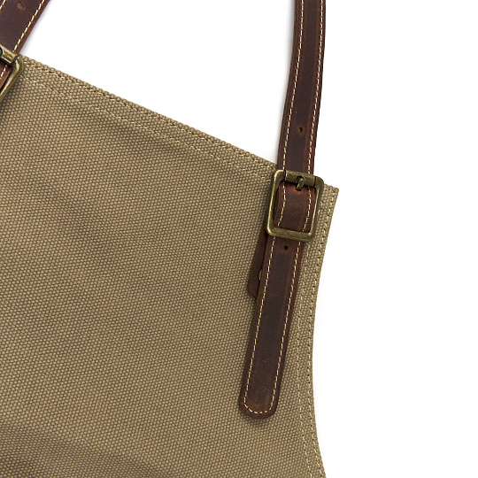 Др.Коффер фартук с кожаными карманами M-079