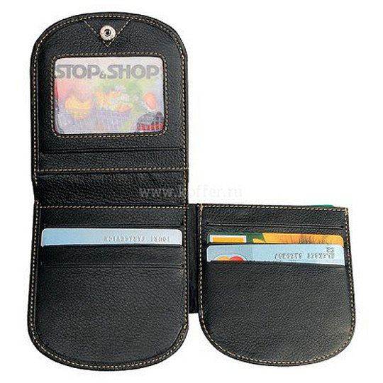 Портмоне Dr.Koffer из натуральной кожи черное