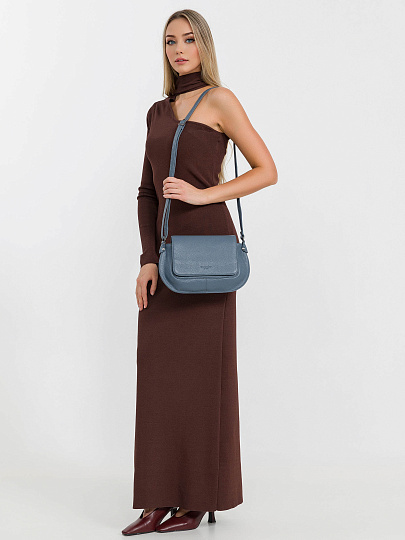 Женская сумка Dr.Koffer из натуральной кожи голубая