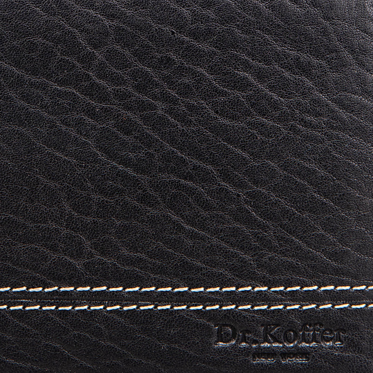 Зажим для денег Dr.Koffer из натуральной кожи черный