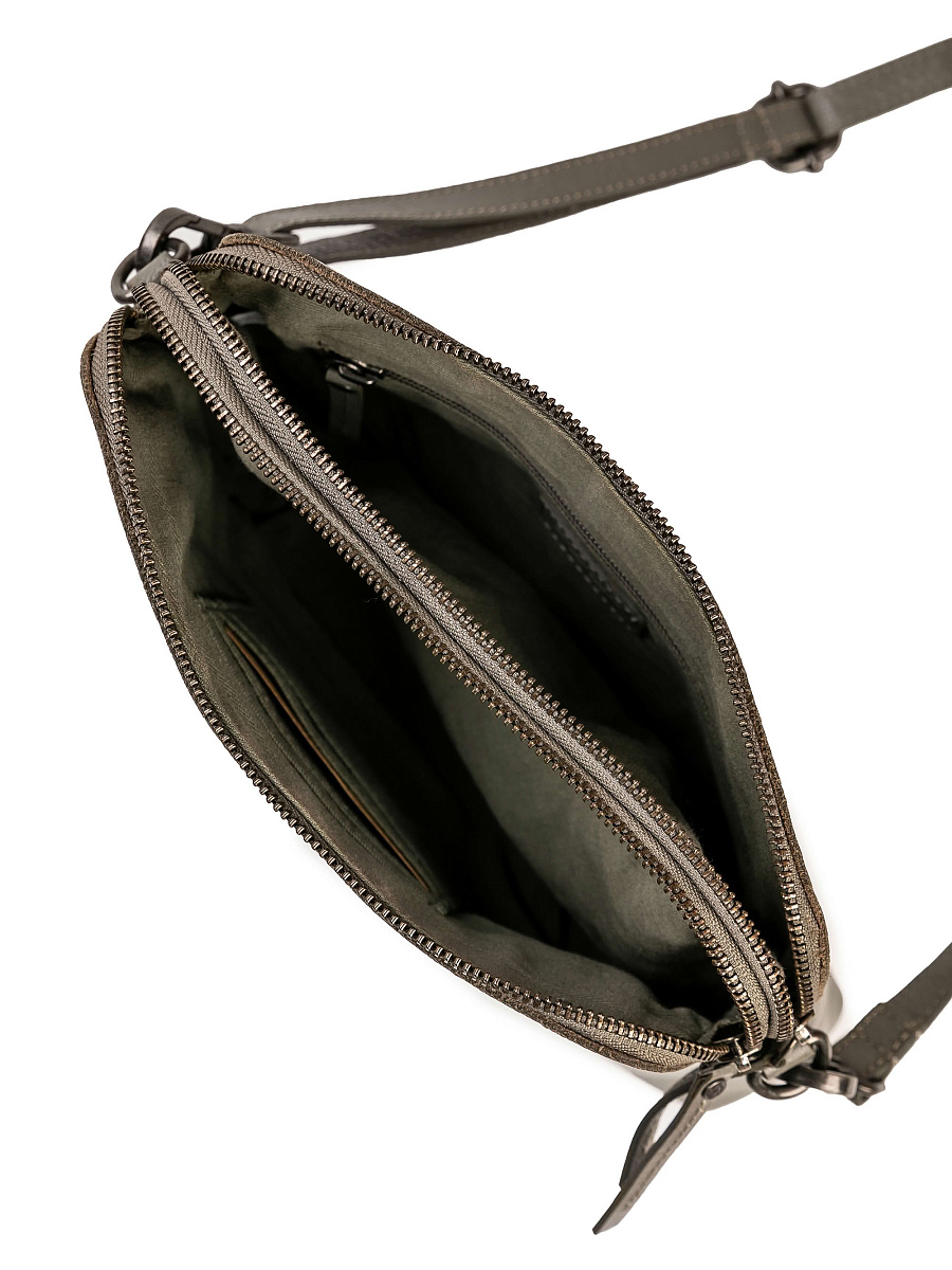 Женская сумка Dr.Koffer из натуральной кожи серая