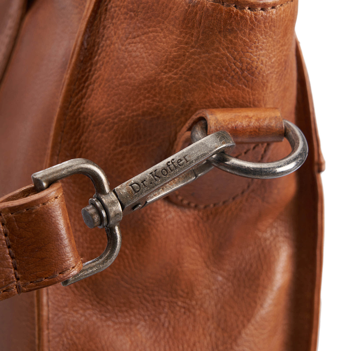 Деловая сумка Dr.Koffer из натуральной кожи коричневая