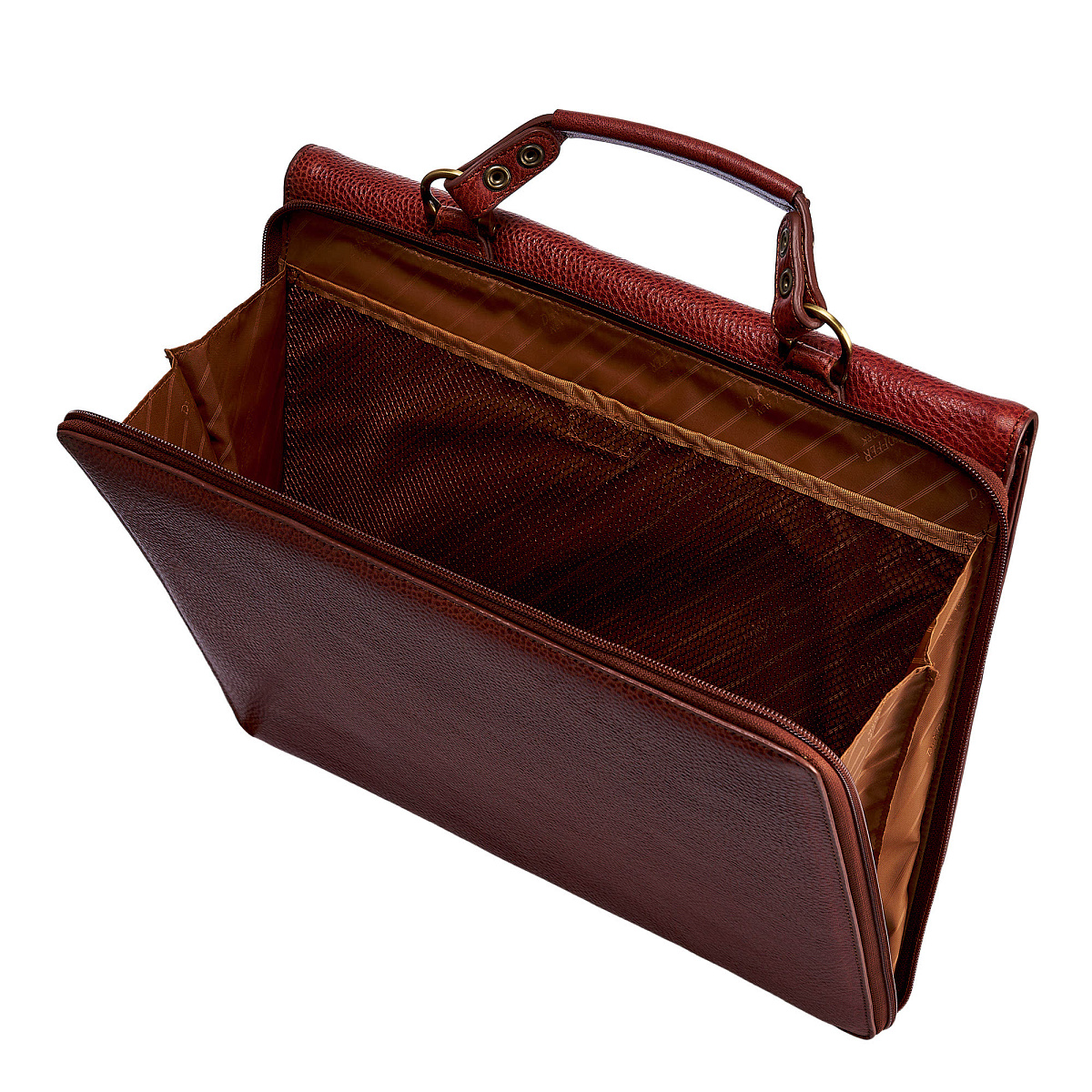 Деловая сумка Dr.Koffer из натуральной кожи коричневая