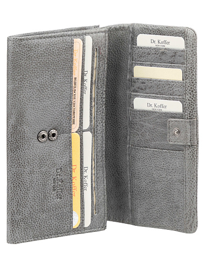 Кошелек Dr.Koffer из натуральной кожи серый