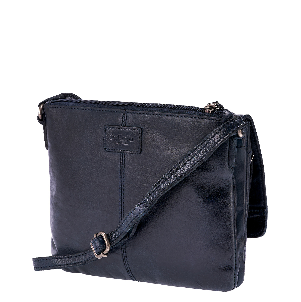 Сумка через плечо Dr.Koffer из натуральной кожи синяя