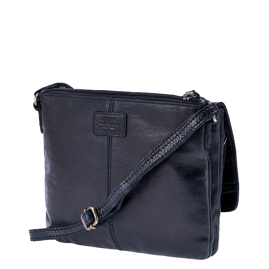 Сумка через плечо Dr.Koffer из натуральной кожи синяя