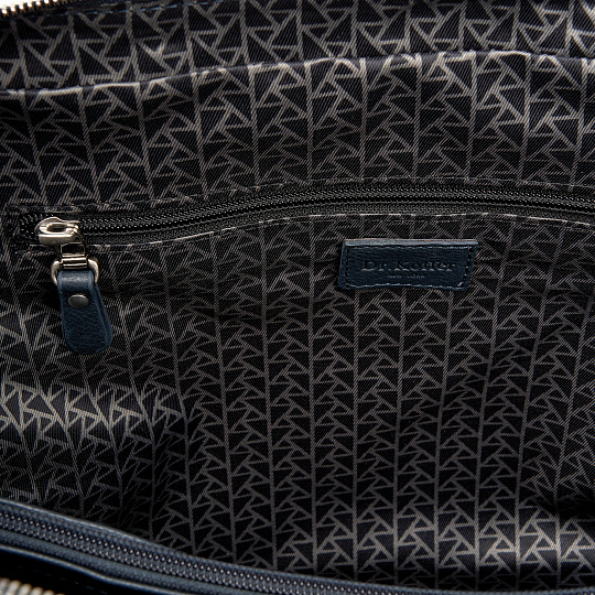 Деловая сумка Dr.Koffer из натуральной кожи синяя