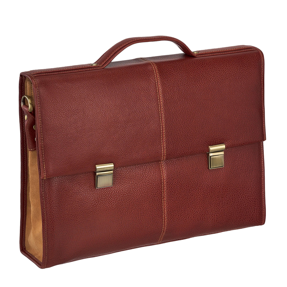 Портфель Dr.Koffer из натуральной кожи светло-коричневый