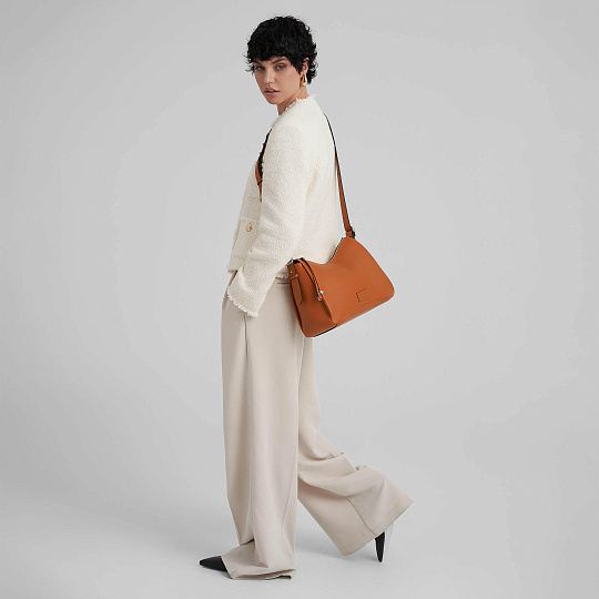 Женская сумка Dr. Koffer из натуральной кожи оранжевая