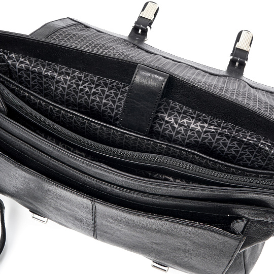 Портфель Dr.Koffer из натуральной кожи черный