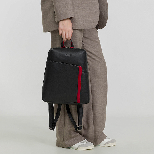 Рюкзак Dr.Koffer из натуральной кожи черный